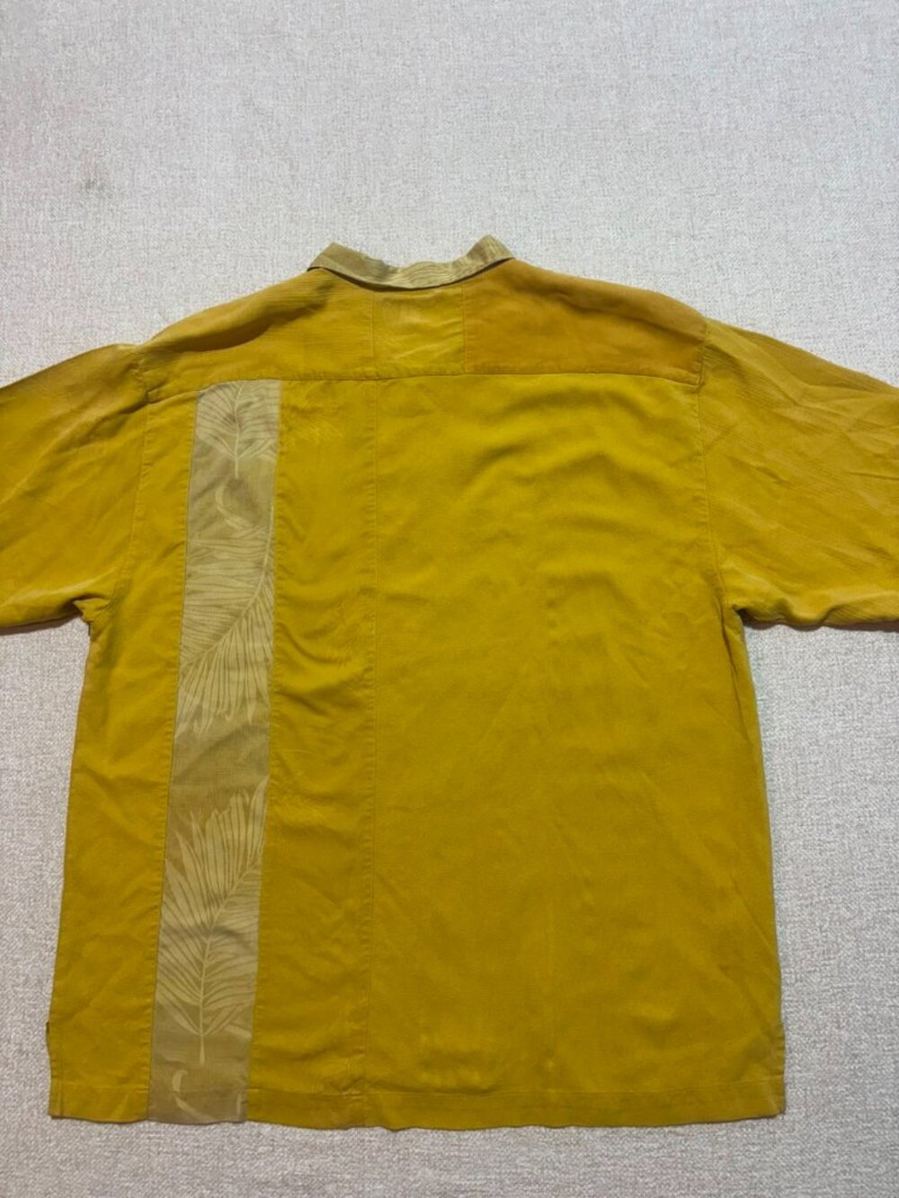 Tommy Bahama 100% Silk Camp Shirt XL Yellow Hawaiian Resort - Picture 3 of 11